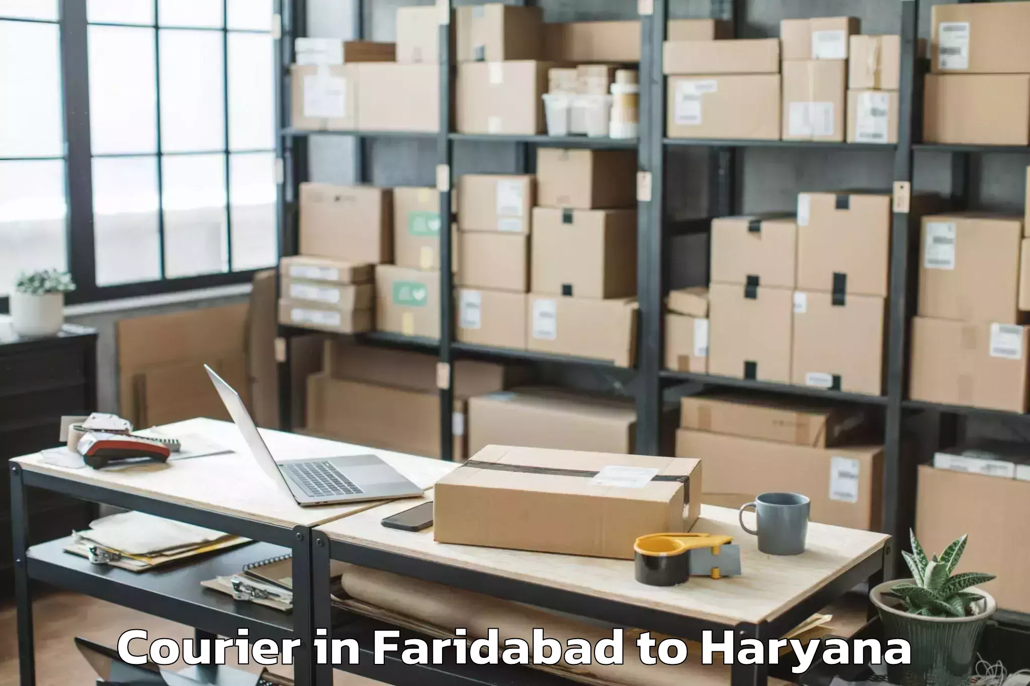 Trusted Faridabad to Sahara Mall Courier